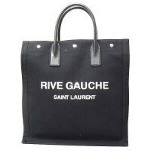 Saint Laurent Rive Gauche Tote Bag Black Canvas